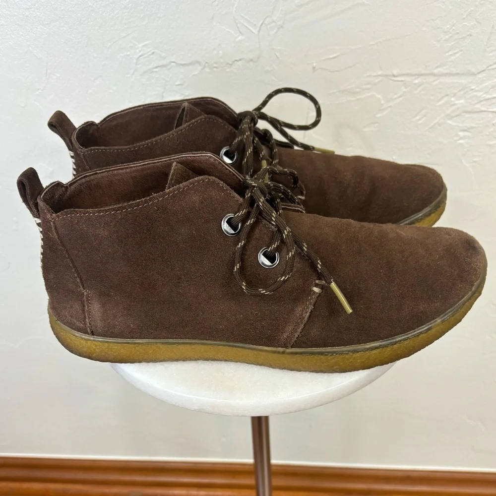 BLUPRINT‎ Men's Indio Desert Suede Chukka Boot Shoe Brown Leather Lace Up Sz 10